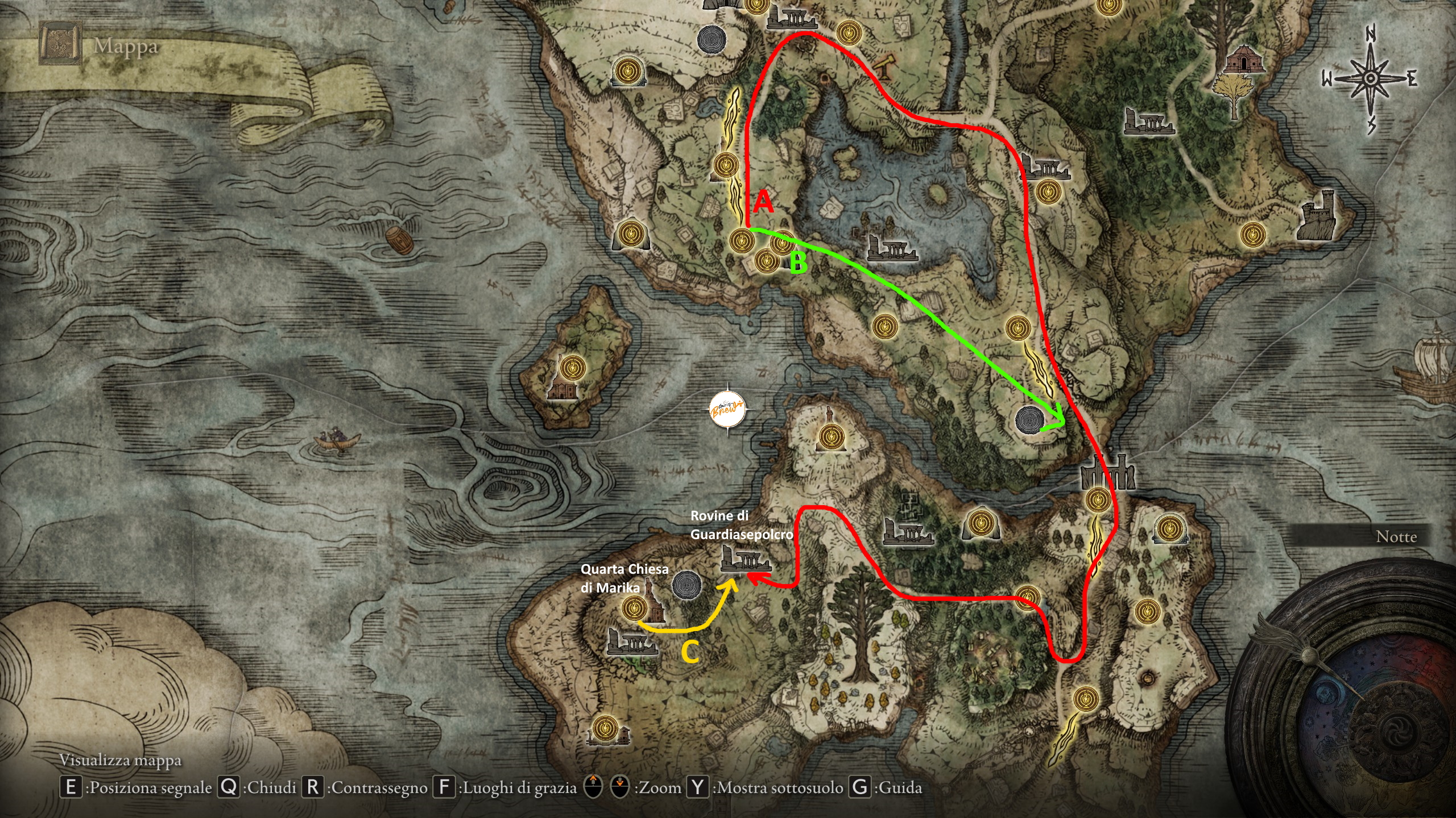 Elden Ring Winged Scythe map